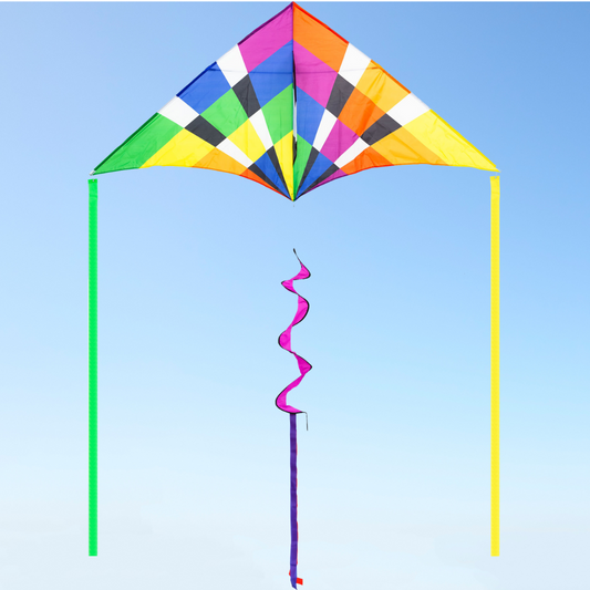 2M Delta Kite - Rainbow Checker