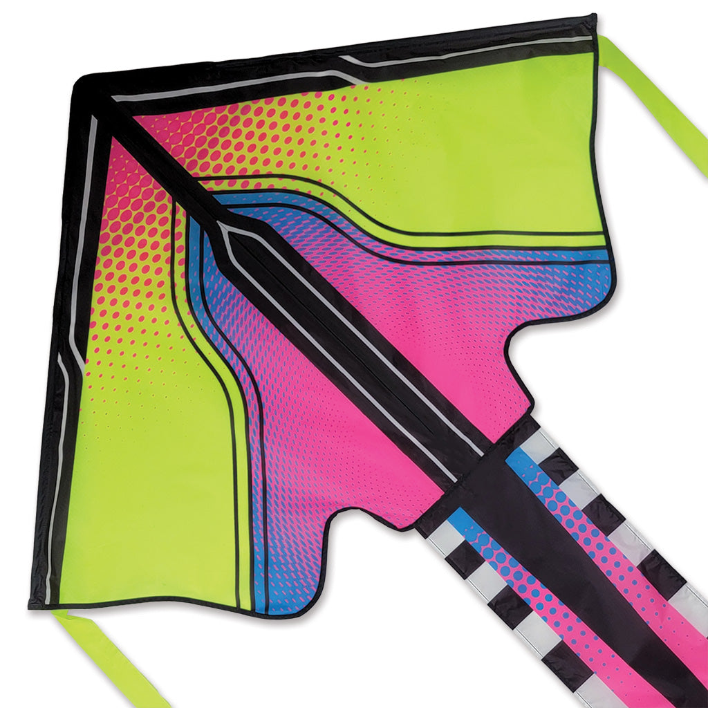 Large Easy Flyer Kite - Neon Tech Tropical