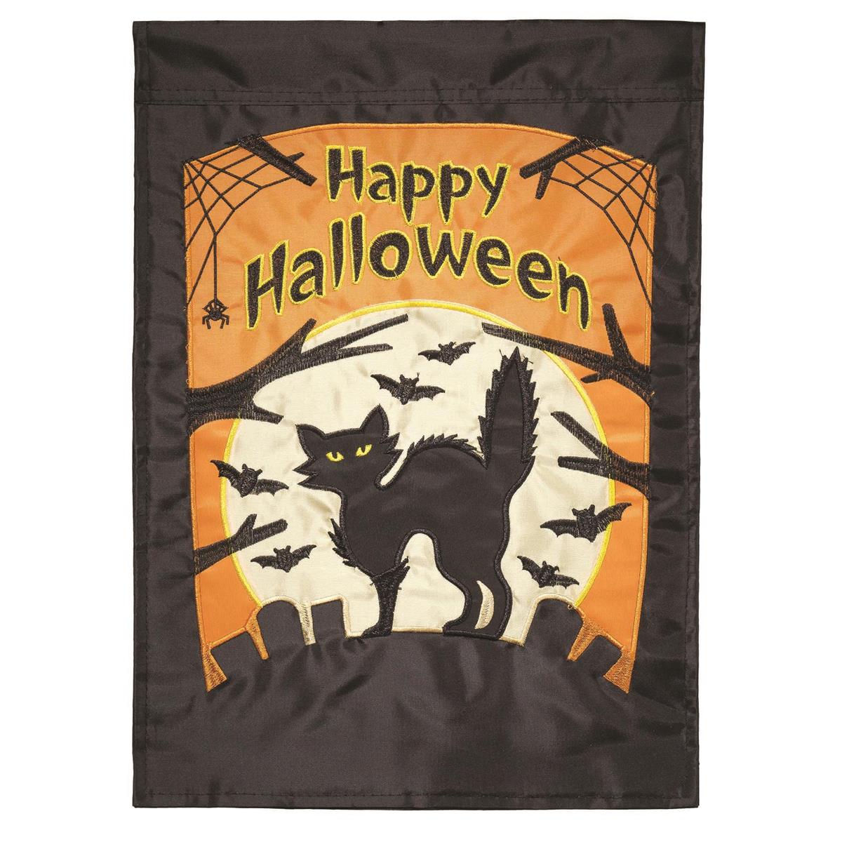 Garden Flag - Halloween Cat Polyester