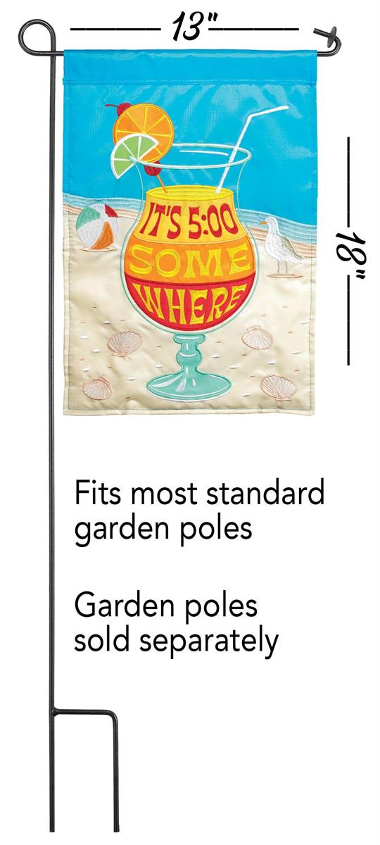 Garden Flag - Hurricane Its 5:00 Polyester