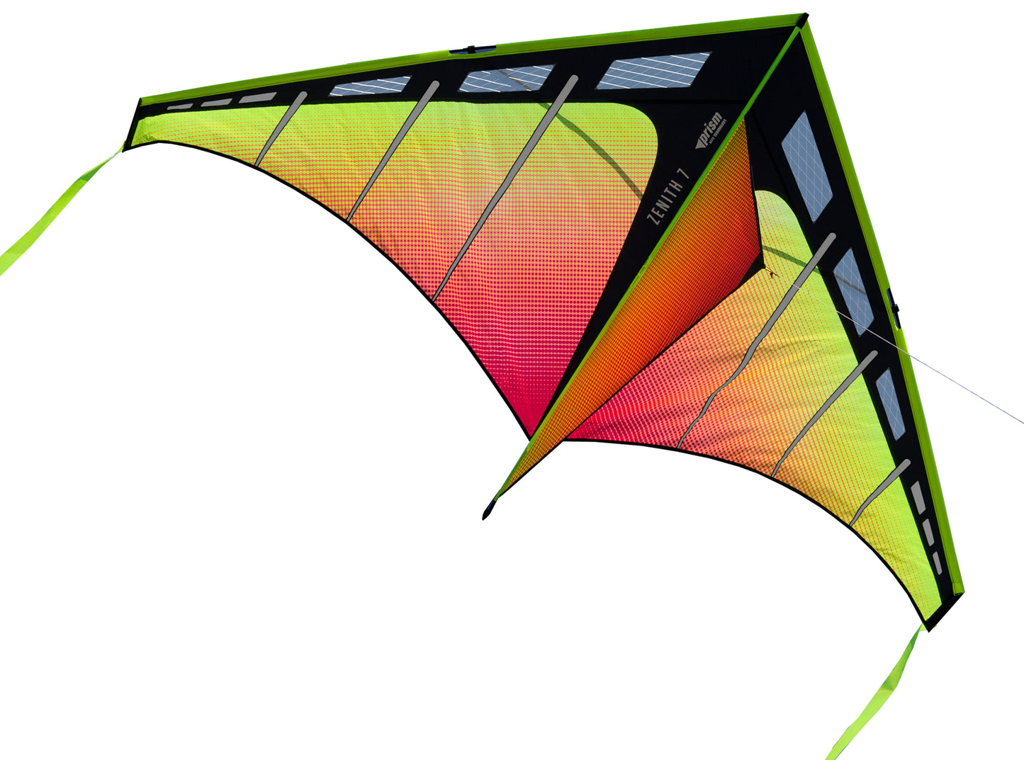 Colorful kite with a gradient design on a white background