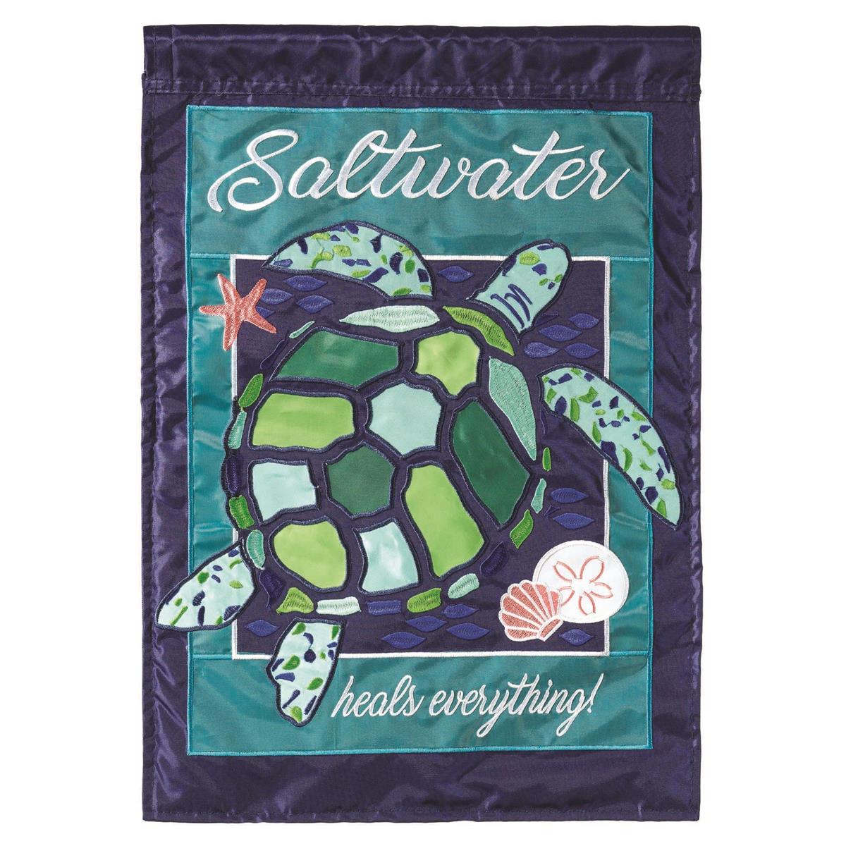 Garden Flag - Salt Water Heals Everything (Sea Turtle)