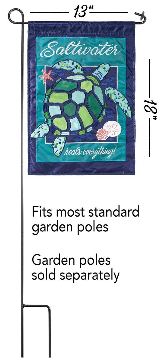 Garden Flag - Salt Water Heals Everything (Sea Turtle)