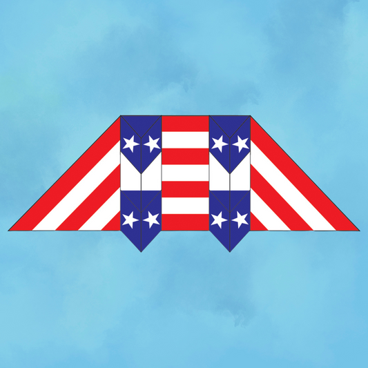 10.5ft Swept Wing Double Box Delta - Patriotic