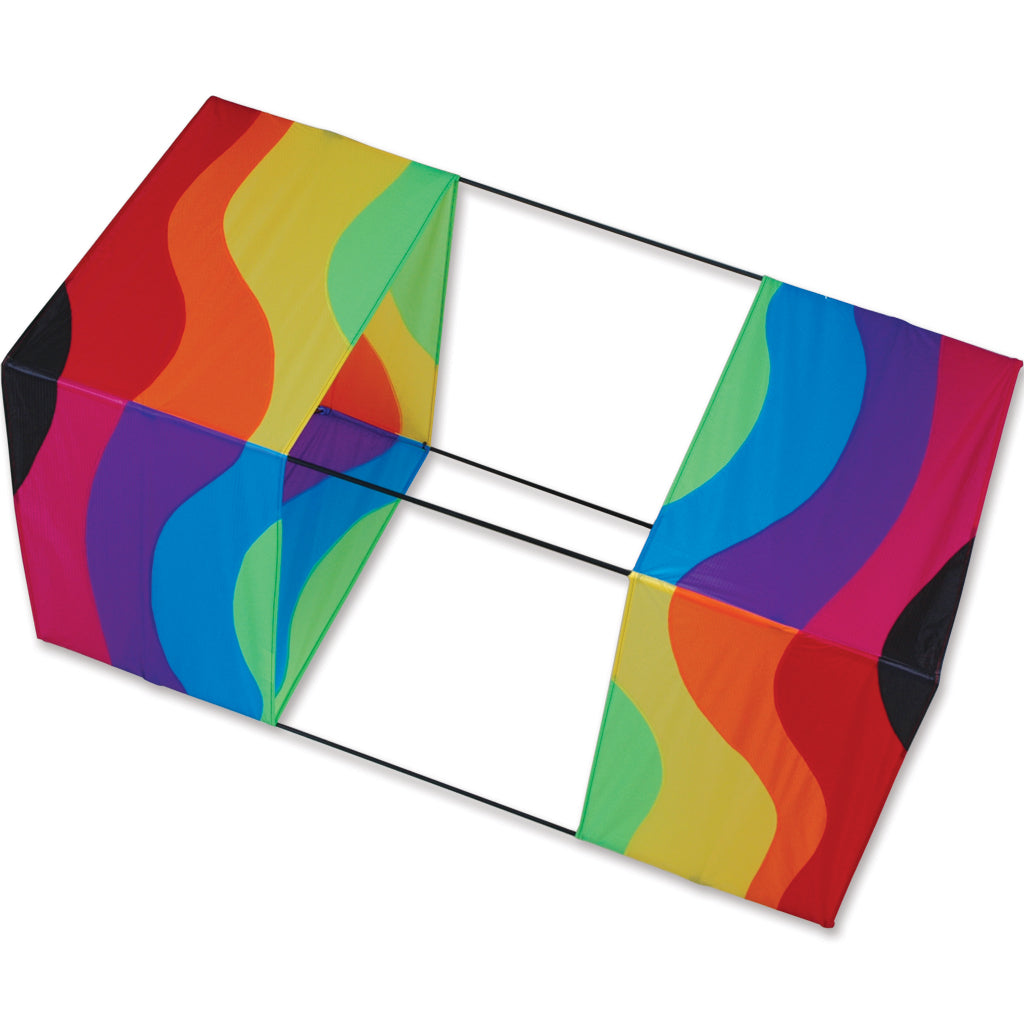 Box Kite - 40" Wavy Rainbow