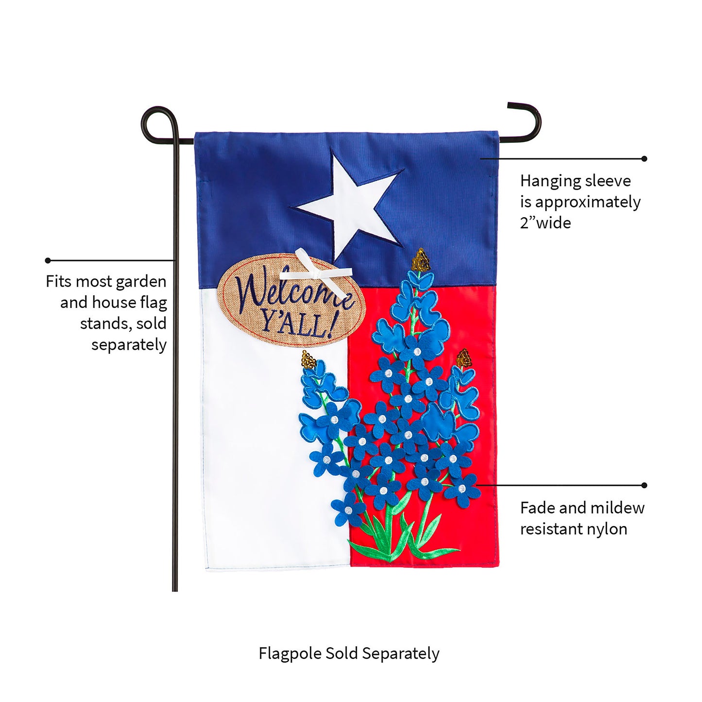 Garden Flag - Texas Blue Bonnets Apl.