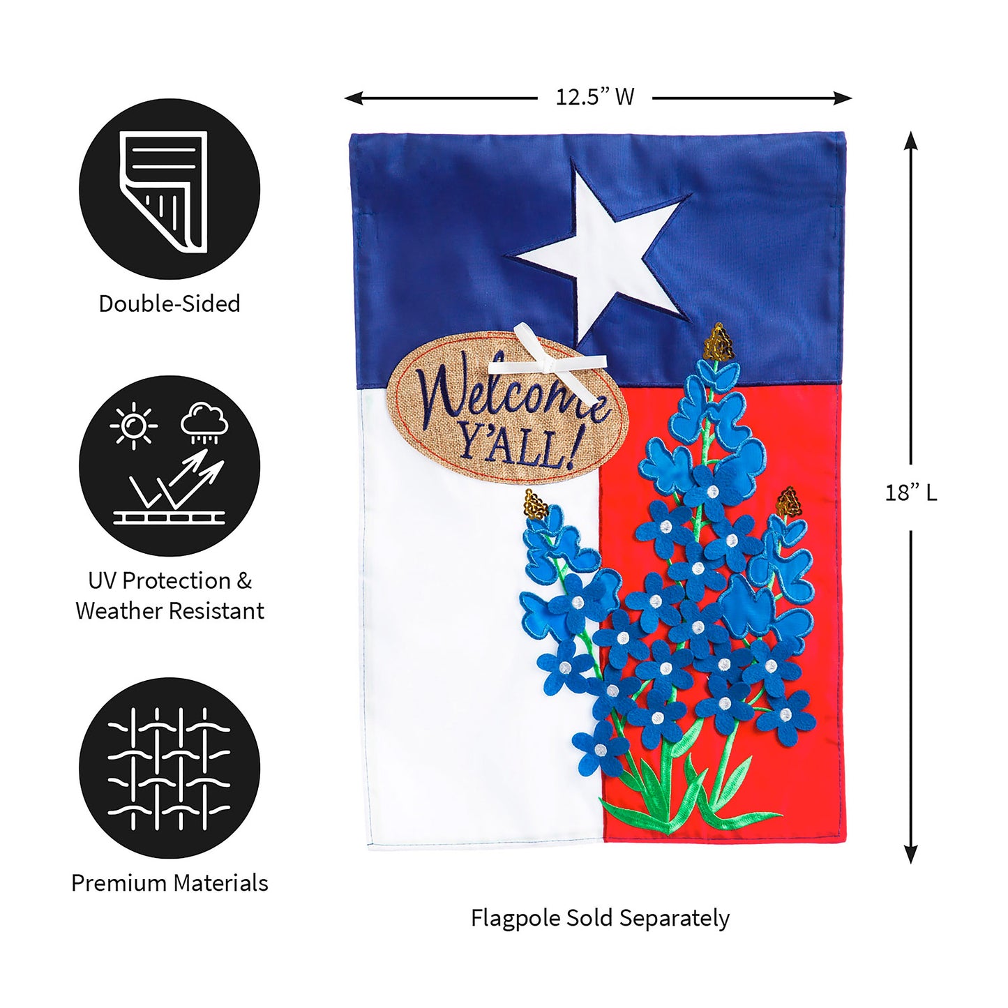 Garden Flag - Texas Blue Bonnets Apl.