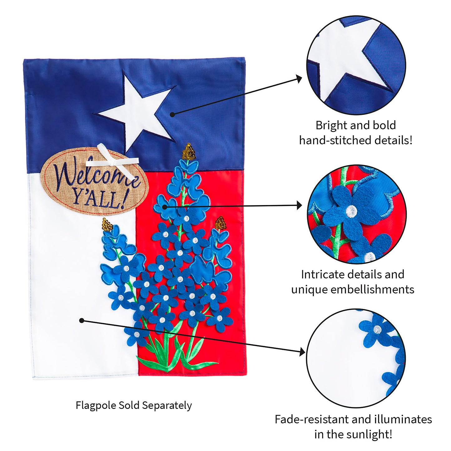 Garden Flag - Texas Blue Bonnets Apl.