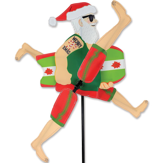 Whirligig Spinner - Christmas Beach Santa