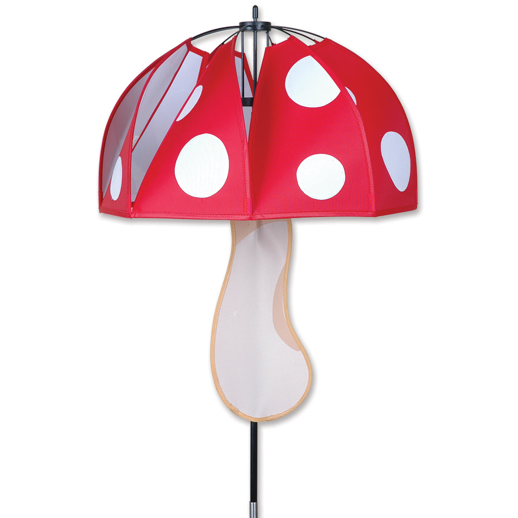 Mushroom Spinner - Red Polka Dot