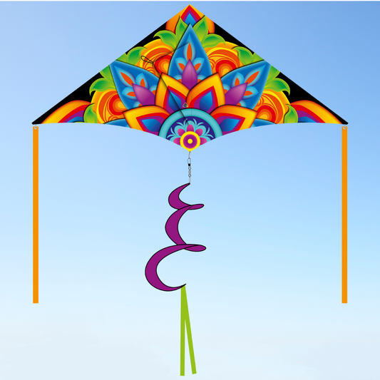 2M Delta Kite - Flowers Mandala