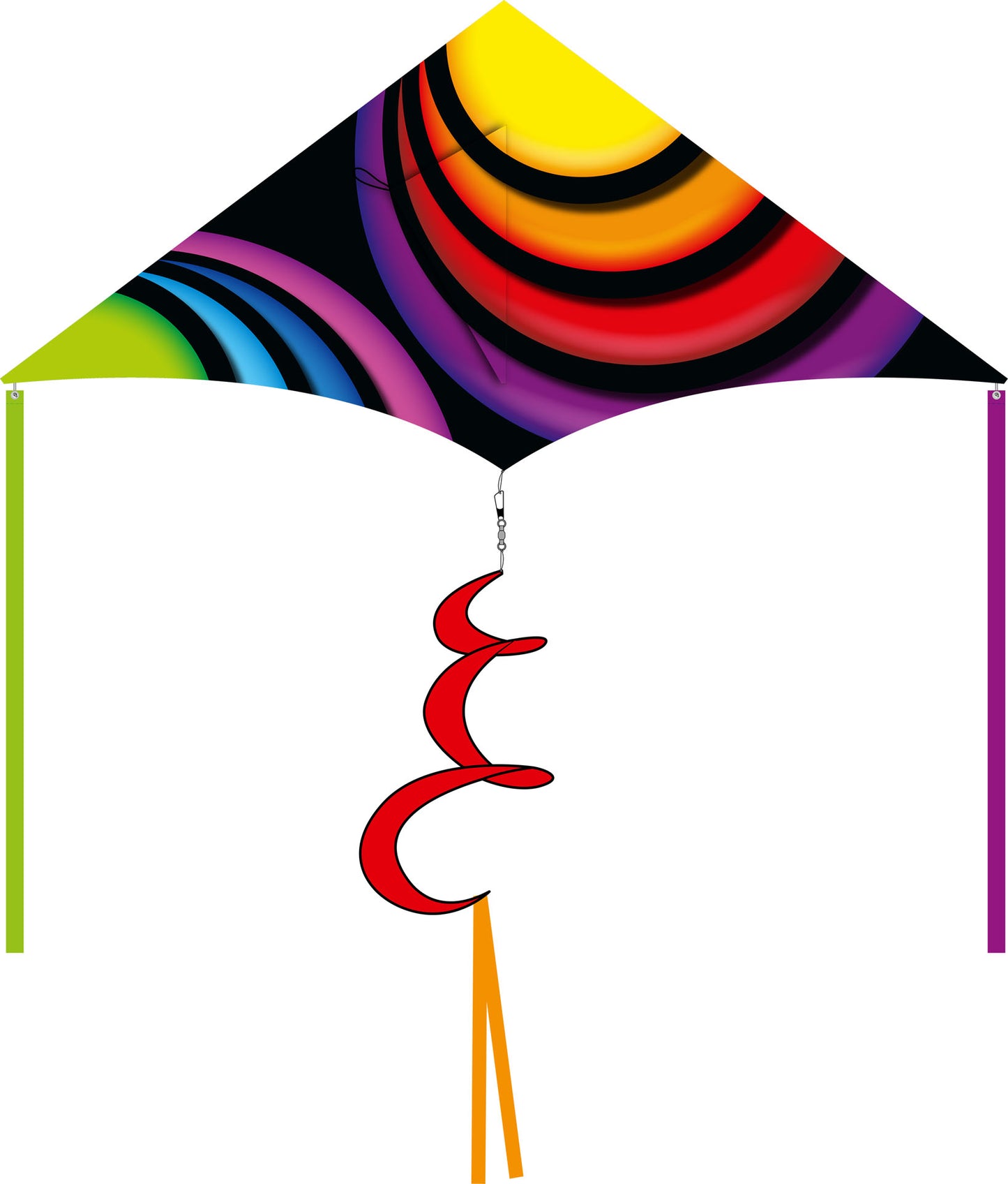 Colorful kite with a white background