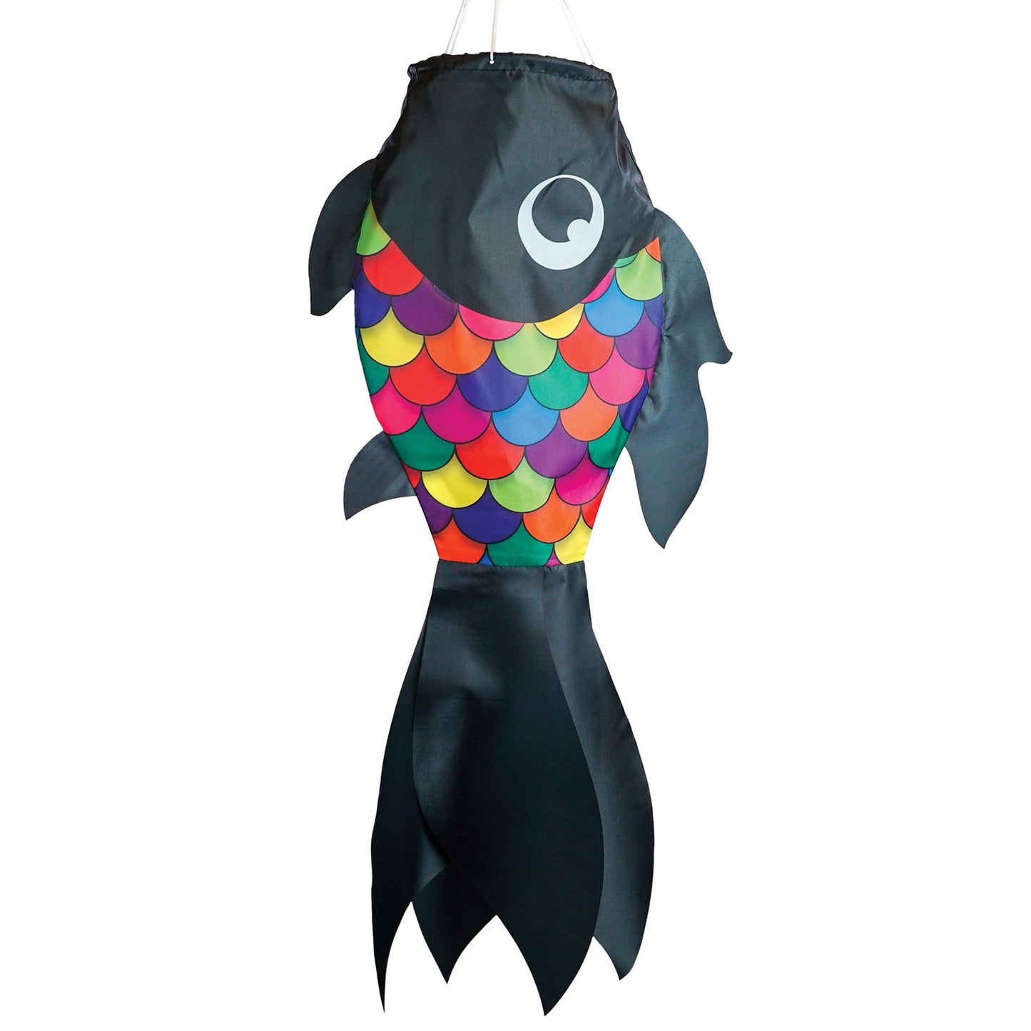 30" Damsel Windsock - Black Rainbow