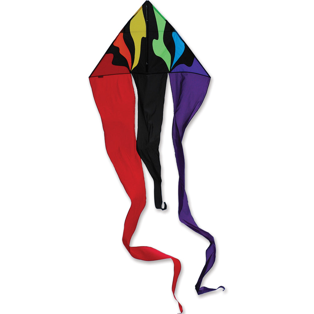 56" Flo-Tail Delta Kite - Rainbow