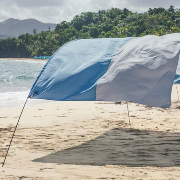 Classic Shibumi Shade® with Quiet™ Canopy + Wind Assist Bundle - Summer Sky