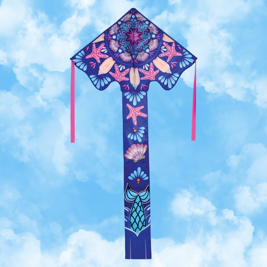 Large Easy Flyer Kite - Mermaid Mandala