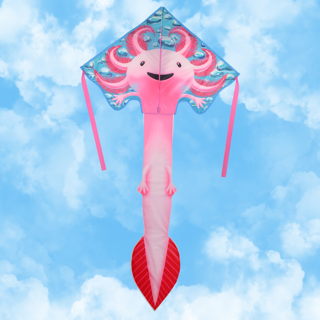 Large Easy Flyer Kite - Axolotl