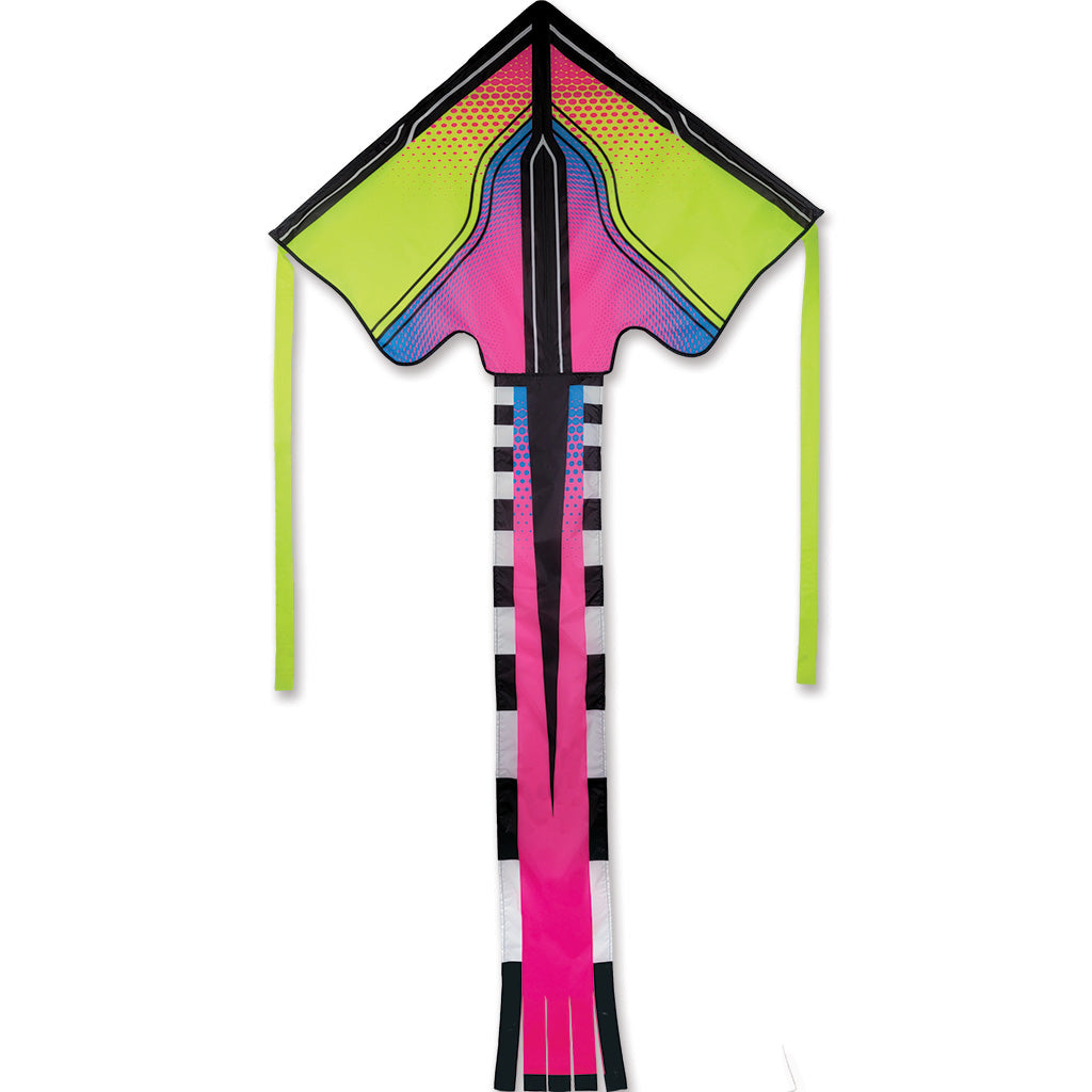 Large Easy Flyer Kite - Neon Tech Tropical
