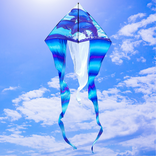 6.5' Flo-Tail Delta Kite - Dolphin