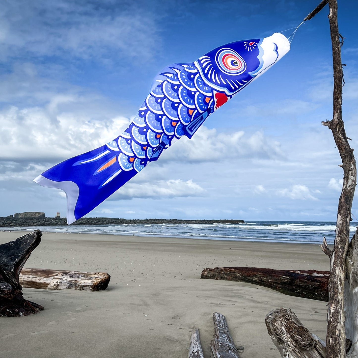 60" Koi Windsock - Blue