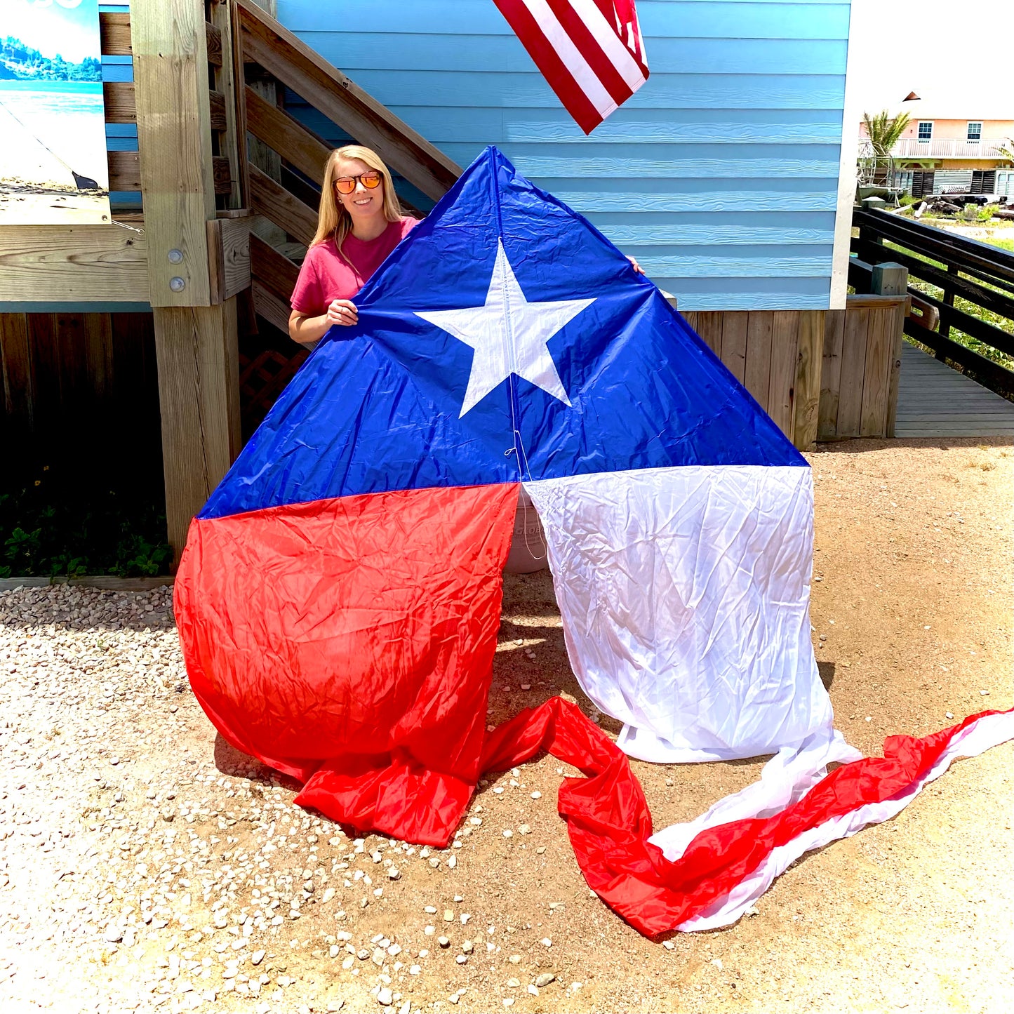 77" Wave Delta Kite - Texas