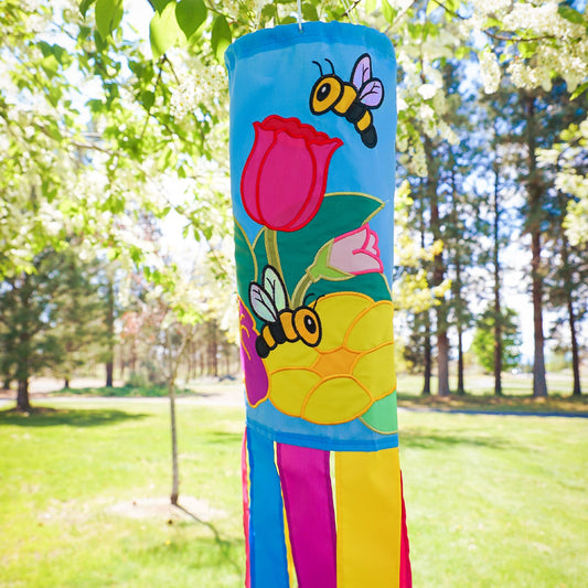 Floral Bee Windsock