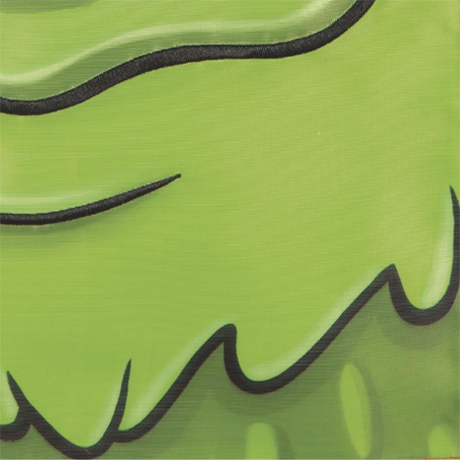 Close-up of a green surface with wavy black lines