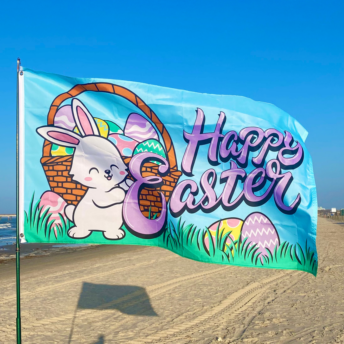 3x5 Flag - Happy Easter Bunny