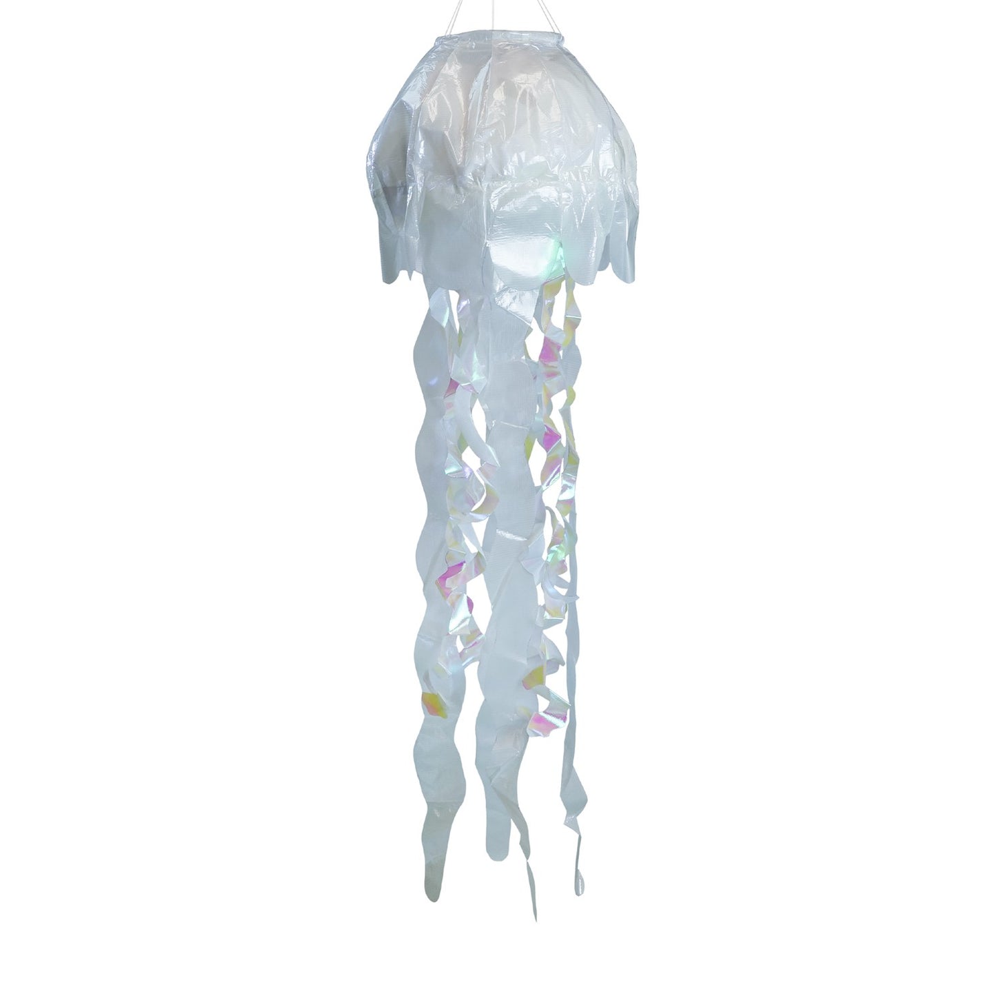 Jellyfish 3D Windsock - White Iridescent