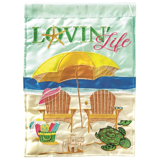 Garden Flag - Lovin Life Beach Chair