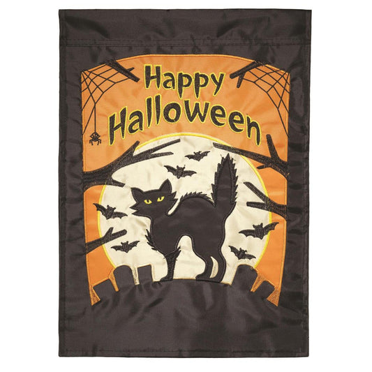 Garden Flag - Halloween Cat Polyester