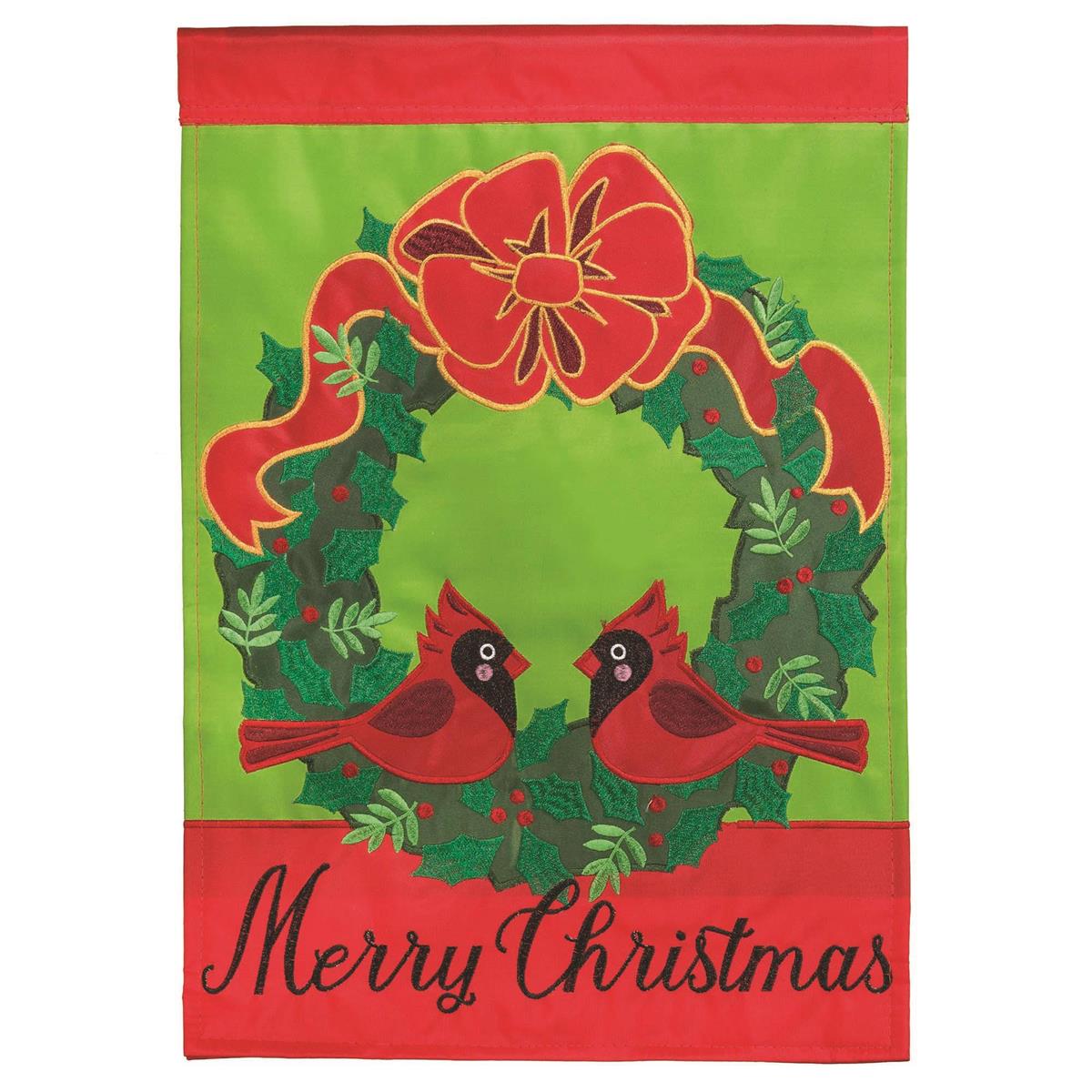 Garden Flag - Christmas Cardinal