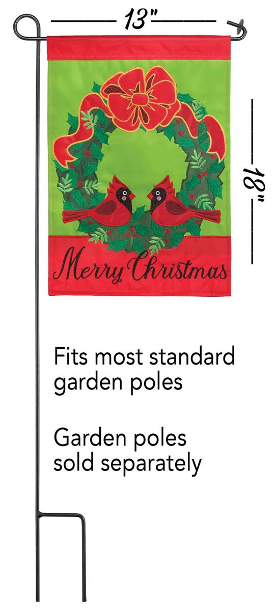 Garden Flag - Christmas Cardinal