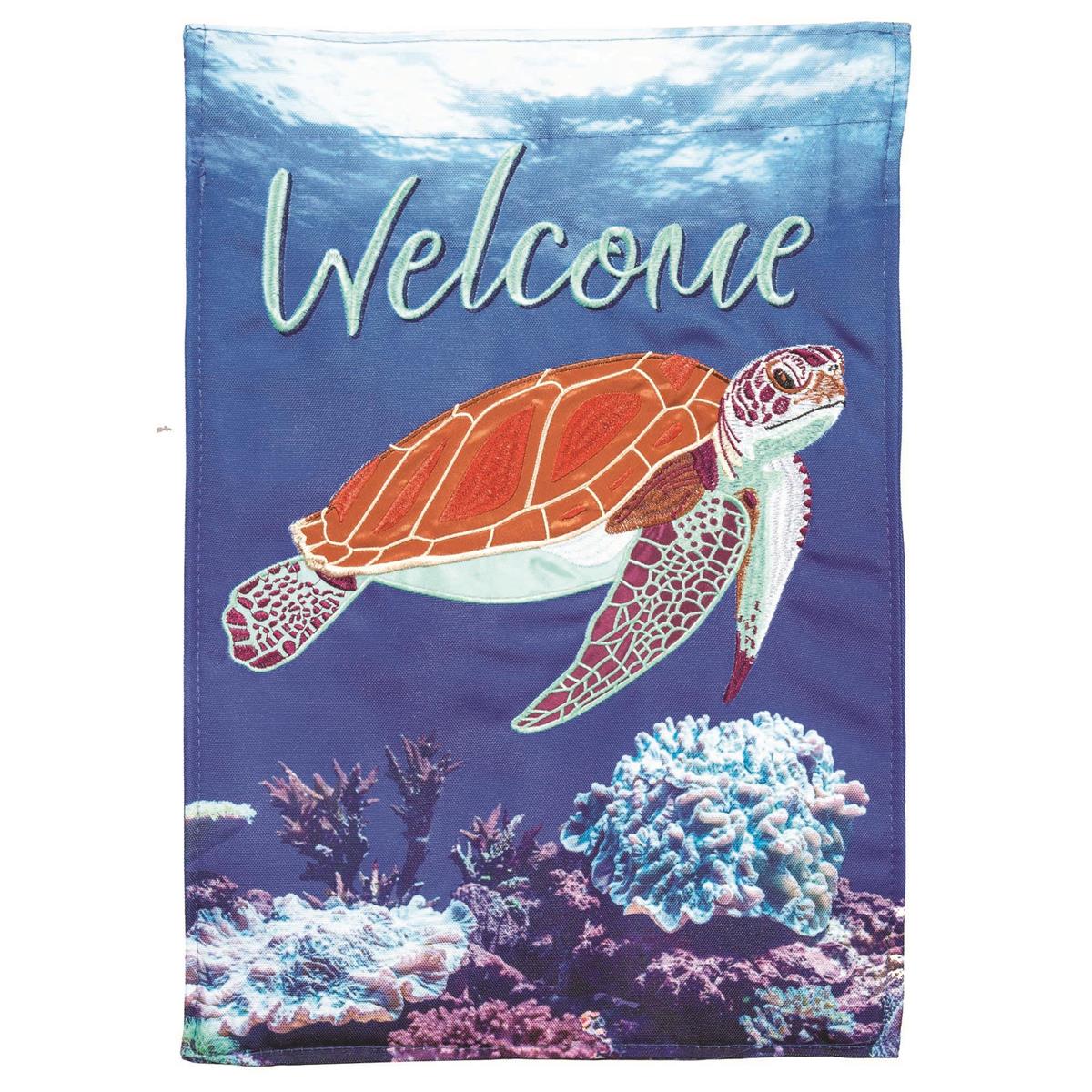 Garden Flag - Welcome Sea Turtle