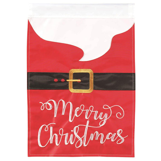 Garden Flag - Merry Christmas Santa Buckle