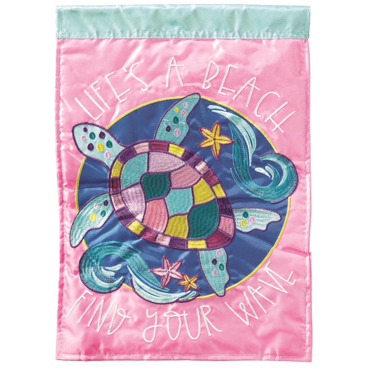 Garden Flag - Turtle Lifes A Beach