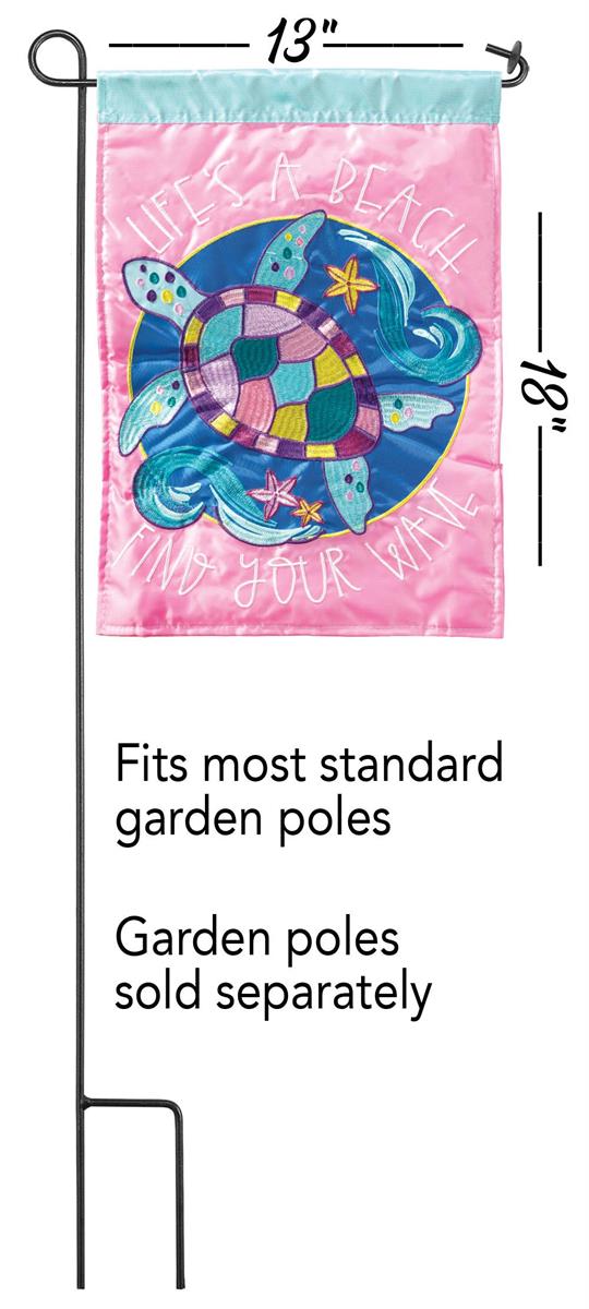 Garden Flag - Turtle Lifes A Beach