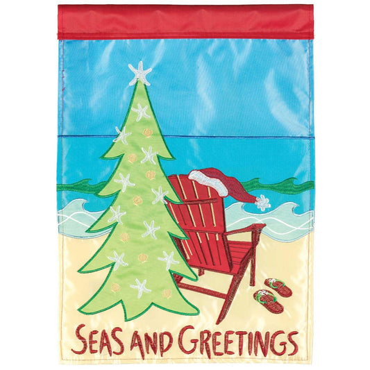 Garden Flag - Christmas Seas & Greetings