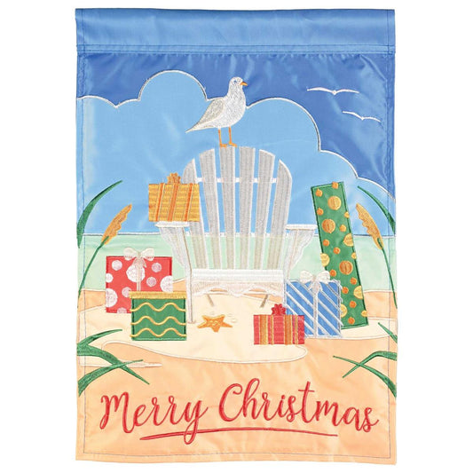Garden Flag - Merry Christmas Adirondack