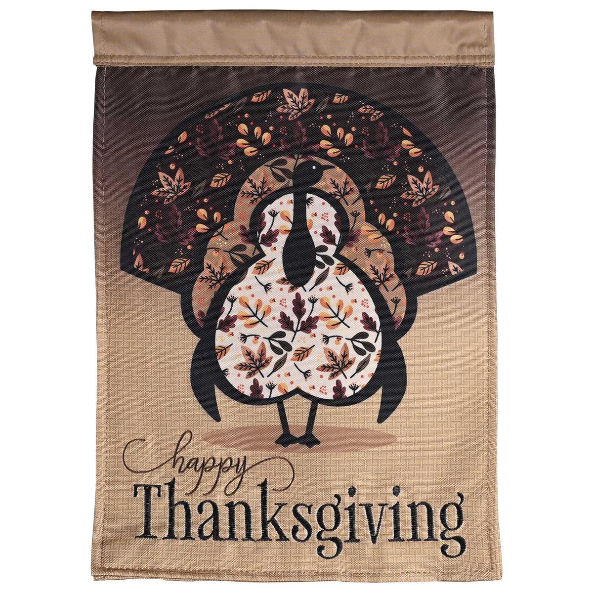 Garden Flag - Fall Turkey Happy Thanksgiving