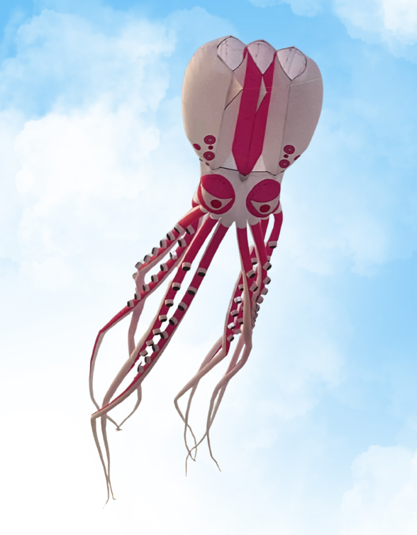 12m Octopus - White/Pink