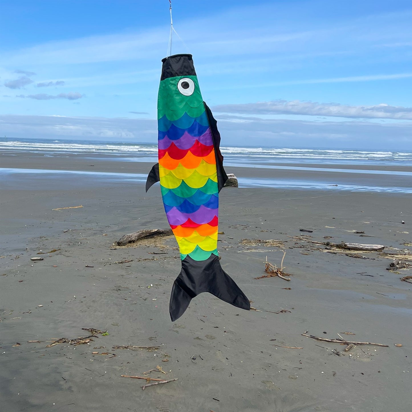 60" Rainbow Scales Fish Windsock