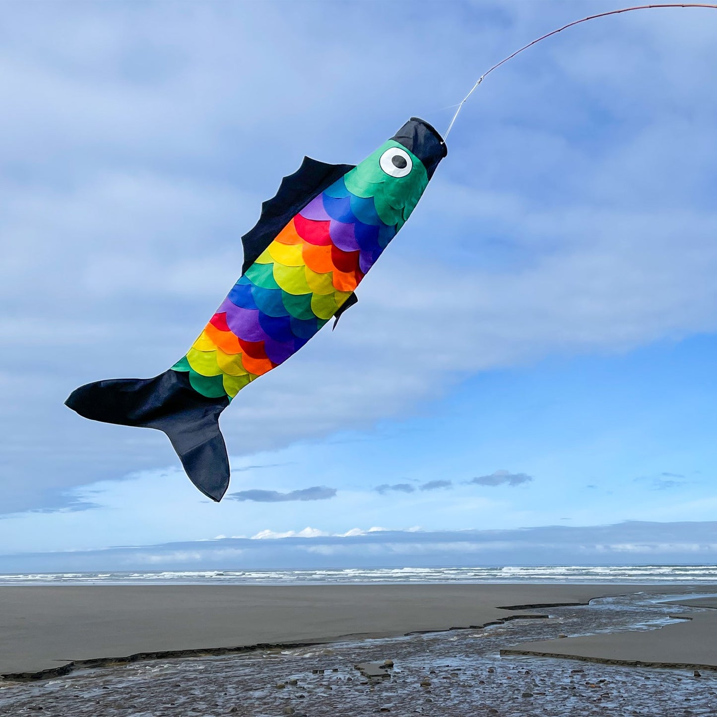 60" Rainbow Scales Fish Windsock