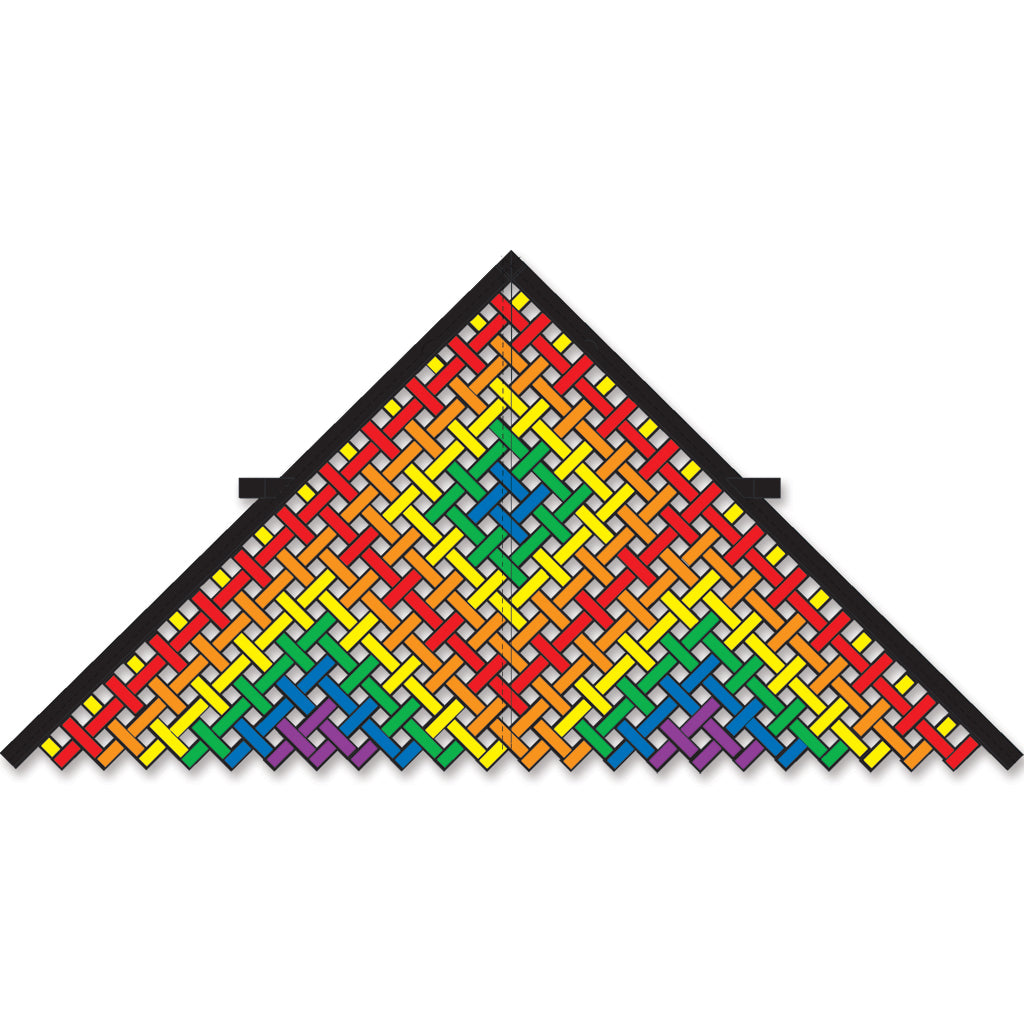 Colorful woven pattern on a white background