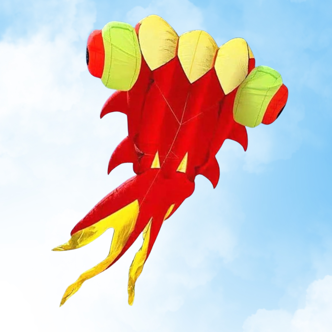 5m Goldfish Kite - Red/Yellow – Fly It Port A