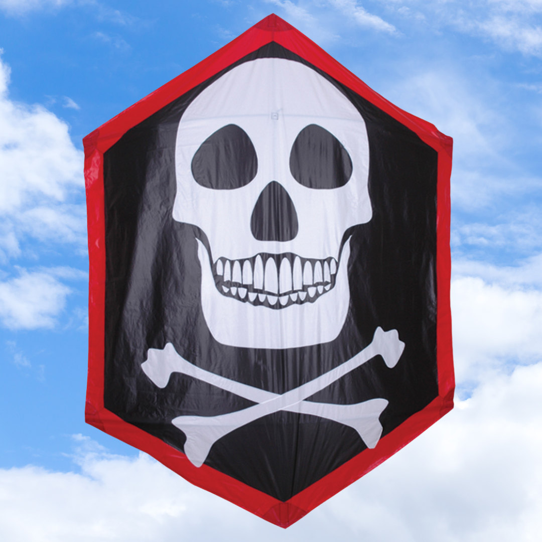 Rokkaku Kite - 78" Skull & Bones