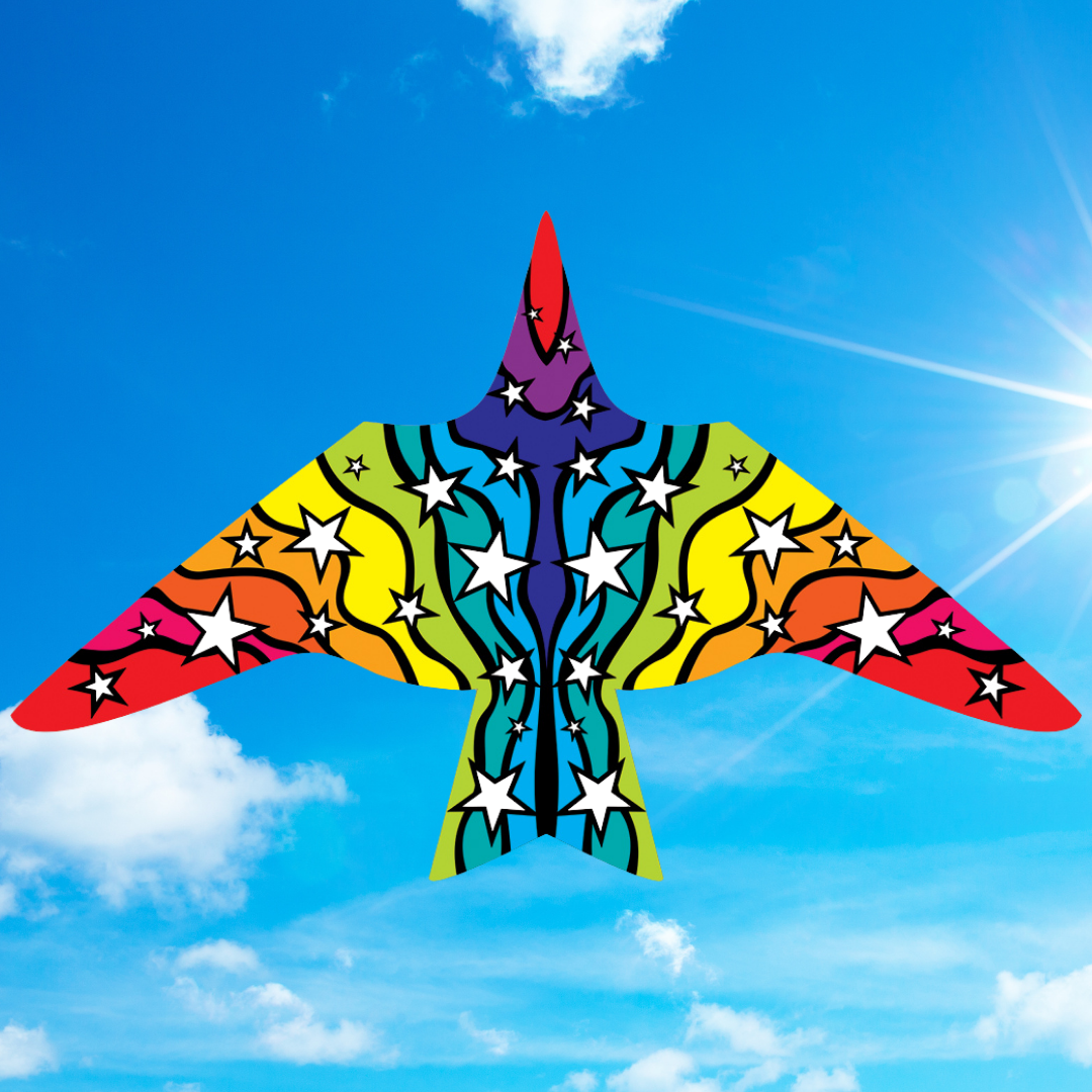 Thunderbird Kite - 11.5' Rainbow Stars