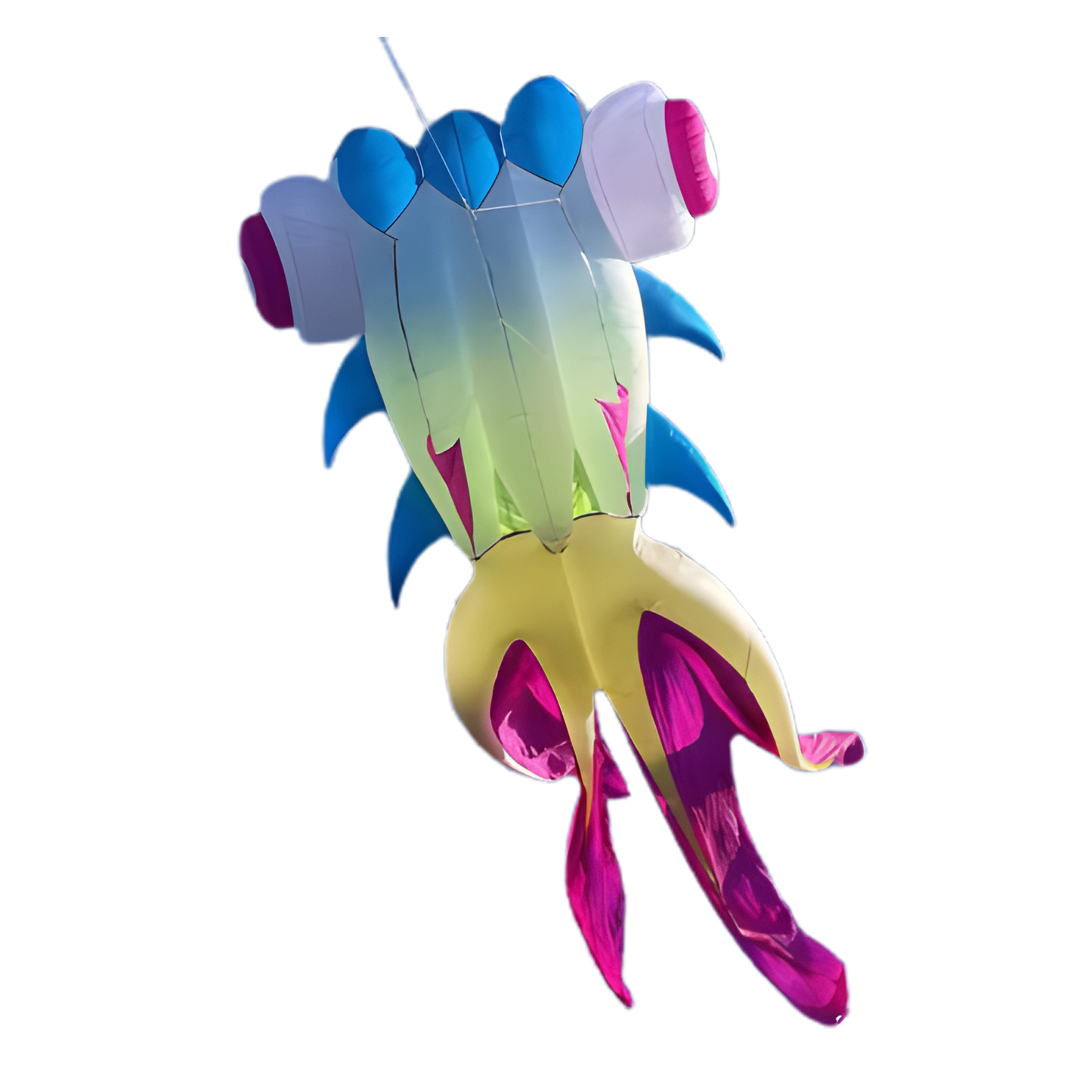 9M LED Goldfish Kite - White/Neon