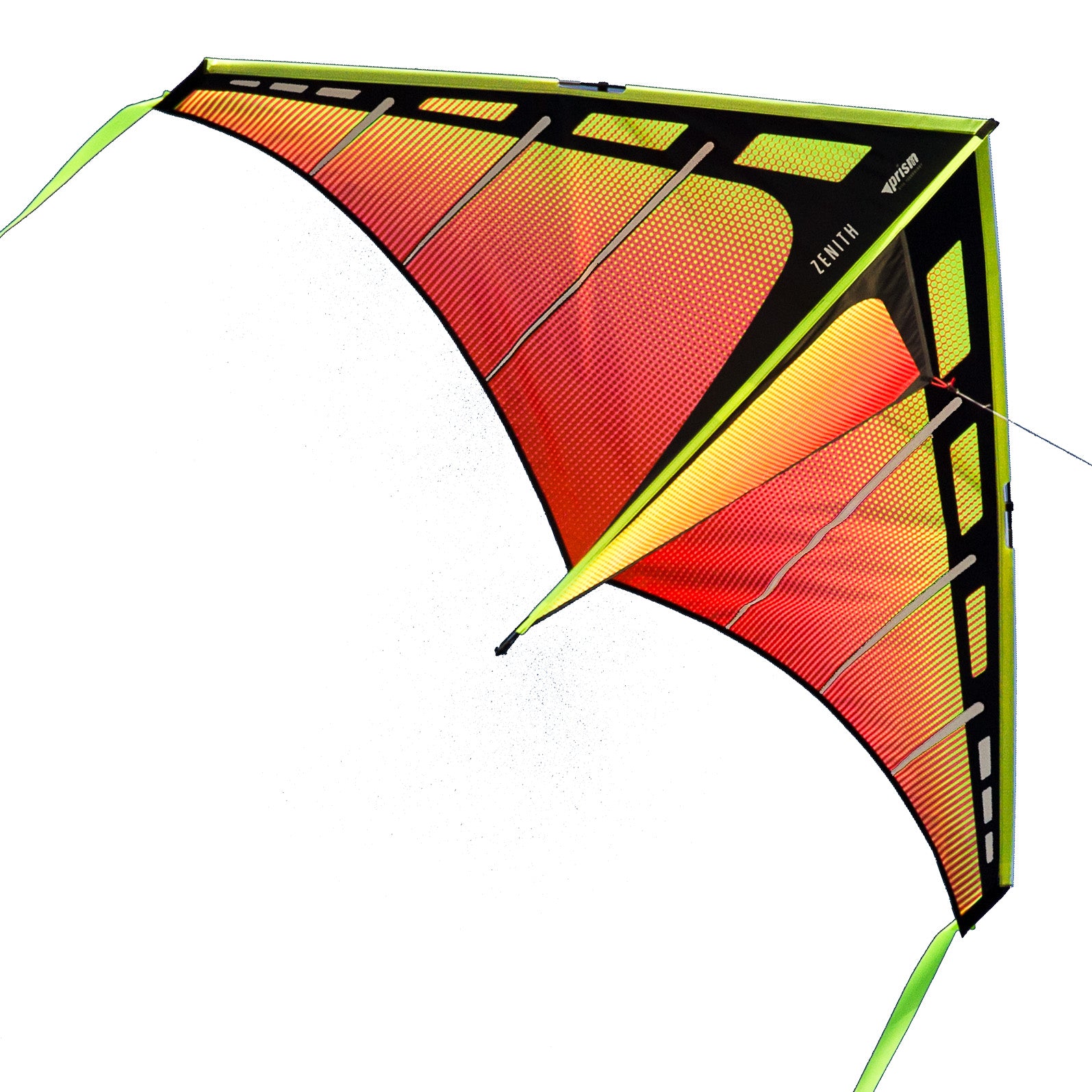 Colorful kite with a gradient design on a white background