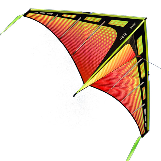 Colorful kite with a gradient design on a white background